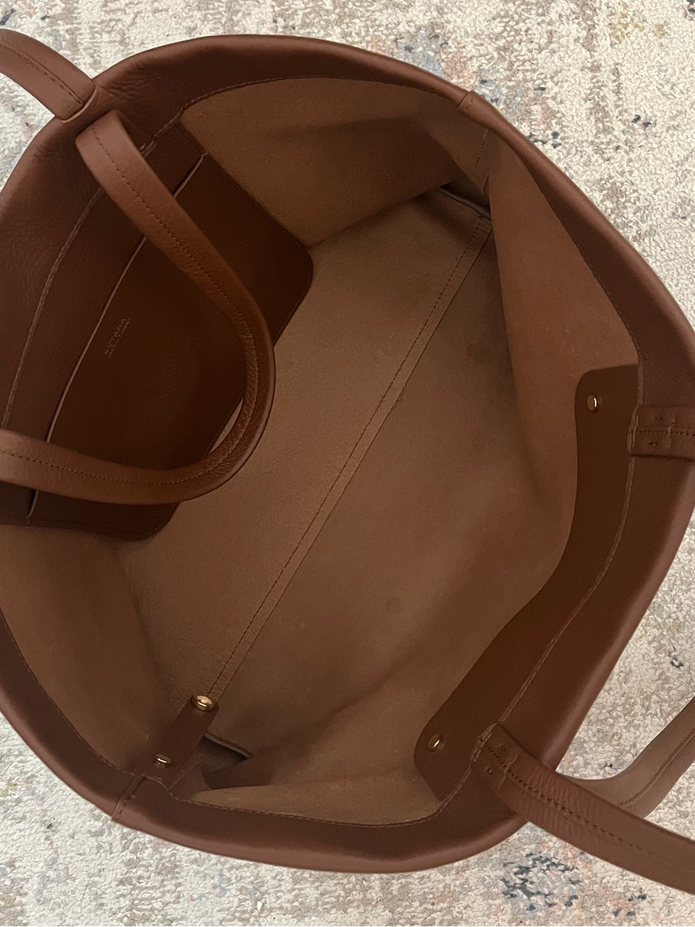 Cuyana Small Easy Tote - Dark Chestnut - Picture 5 of 5